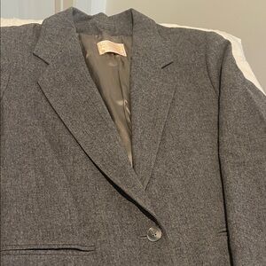 Pendleton 100% Virgin Wool Blazer USA Preppy Structured Old Money Gray Lined 14